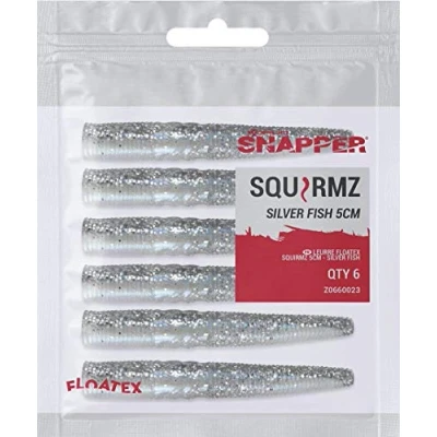 Image of Korum Snapper Squirmz Silver Fish 5cm Qty 6 (z0660023)