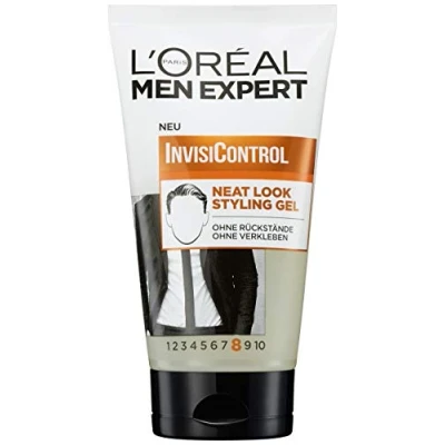 Image of L&#039;Oréal Men Expert Neat Look Styling Gel for Men, Hair Nourished and Natural Styling, Men&#039;s a Matte Finish, InvisiControl, 1 x 150 ml