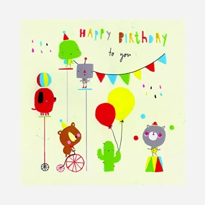 Image of Rachel Ellen Designs Cactus Range &quot;Happy Birthday Boy Circus&quot; Card