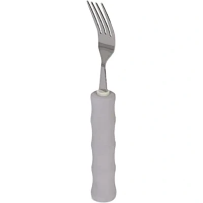 Image of Homecraft Standard Foam Cutlery, Arthritis Aids, for Weak Grip, Easy Grip Eating Utensils Elderly or Disabled, Fork, Ivory, 1 count