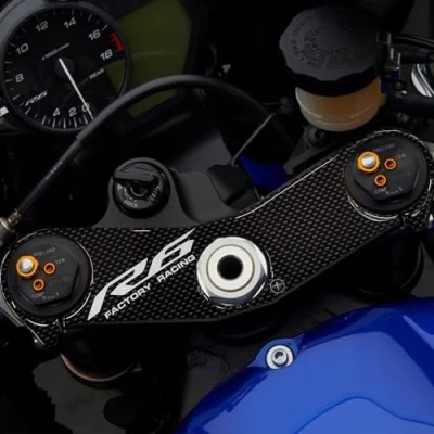 Image of labelbike 3D Sticker for Motorcycle Fork Plate Protection compatible with YAMAHA R6 from 2017
