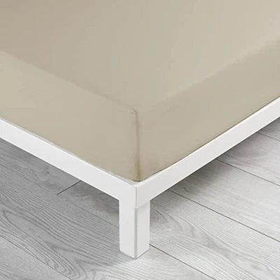 Image of douceur d&#039;intérieur, Fitted Sheet (160 x 200 cm) Linen 100% Cotton