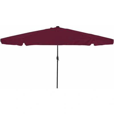 Image of vidaXL Garden Parasol with LED Lights 395x245 cm Bordeaux Red