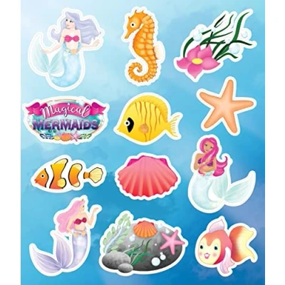 Image of Anila&#039;s Complete SeaLife &amp; Mermaid Themed 10 Party Bag Fillers Favours Sheets of Stickers. (Ideal for Children Aged 3 8)