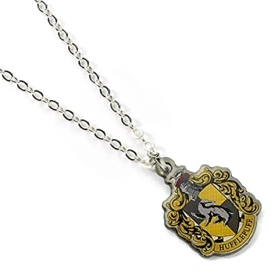Image of Official Harry Potter Hufflepuff House Crest Link Chain Necklace by The Carat Shop