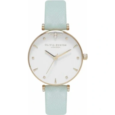 Image of Olivia Burton Analogue Quartz Watch for Women with Mint Green Leather Strap OB16AM143