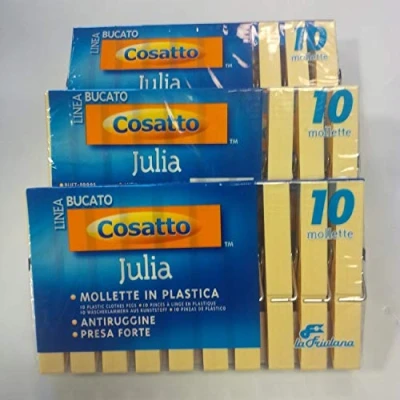 Image of Cosatto Heavy Duty Clothes Pins, Made in Italy, 3 X 10 = 30 Clothespins by