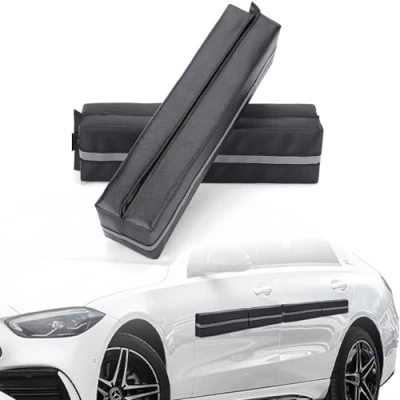 Image of Hivexagon Magnetic Car Door Dent Protector Removable Guard Prevents Dents and Scratches for Vehicles (Black)