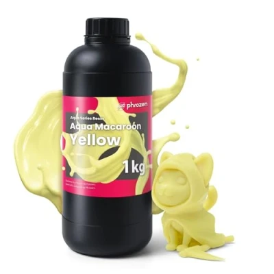 Image of phrozen Aqua 3D Printer Resin [Macaroon Yellow], 405nm DLP LCD UV Curing Photopolymer Low Shrinkage, Soft color, Odor, Non Brittle (1KG)