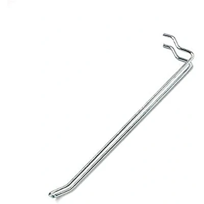 Image of Merriway BH01903 (10 Pcs) 100 mm (4 Inch) Looped Pegboard Hook Bright Zinc Plated Pack of 10 Pieces