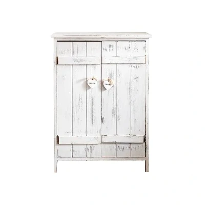 Image of Rebecca Mobili Cabinet Furniture Sideboard White Shabby chic French Vintage Hall Living room Kitchen Bathroom 70 x 51 30 cm (H W D) Art. RE4573