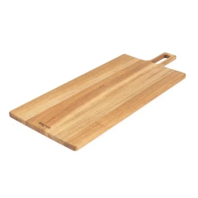 Image of Salter BW13693EU7 Toronto Serving Board 60 cm Acacia Wooden Cutting Board, Large Grazing FSC® Certified Wood, Rectangular Charcuterie with Paddle Handle, Hanging Hoop, Easy Clean