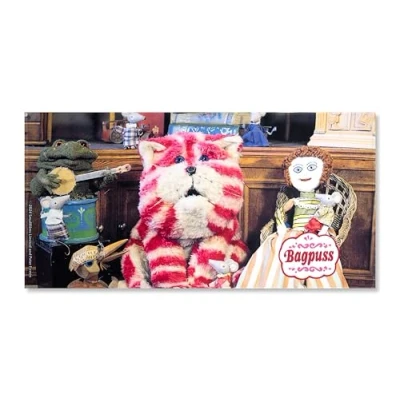 Image of Sporting Profiles Bagpuss Soft Childrens TV Show Cat Official Beach or Camping Towel Large 70x140cm