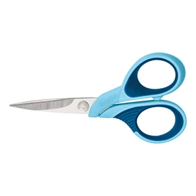 Image of Mundial 1968 4 SuperEdge 4.25 Inch Embroidery Scissors Blue Handle