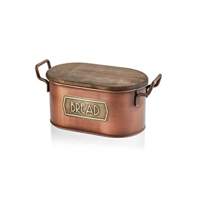 Image of The Mia Copper Finish Bread Bin 17 cm (H) x 20 (W) (D)