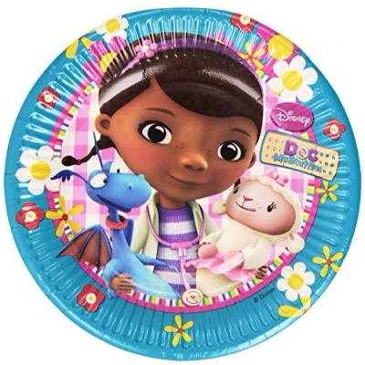 Image of Unique Party 71626 20cm Disney Doc McStuffins Paper Plates, Pack of 8