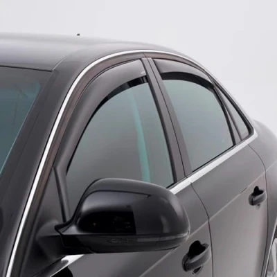 Image of ClimAir Car Comfort Window Visors Master Dark (rear) compatible with BMW 1 Series F40 5 doors 2019 , Black