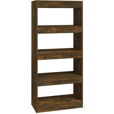 Image of vidaXL Book Cabinet/Room Divider Smoked Oak 60x30x135 cm Engineered Wood