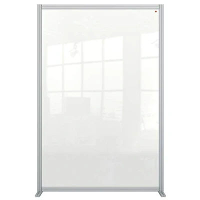 Image of Nobo Acrylic Room Divider, 1.8 m High, Modular Screen, Premium Plus, 1200 x 1800 mm, Clear, 1915515