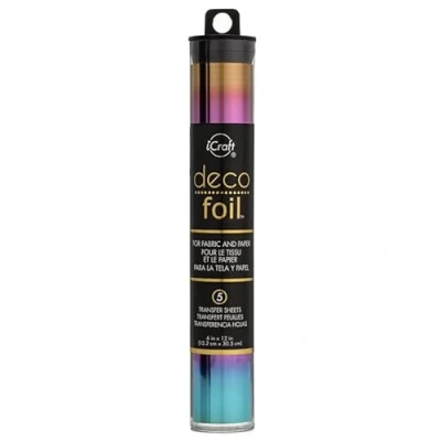 Image of Deco Foil Specialty Transfer Sheets 6&quot;X12&quot; 5/Pkg Mystic Rainbow