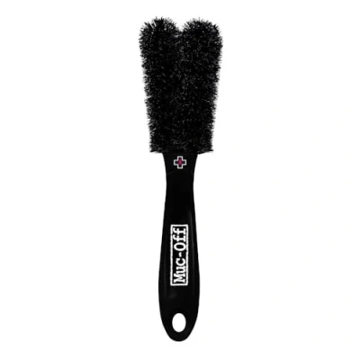Image of Muc Off Two Prong Brush Bike Cleaning Brush, Motorbike Car Brushes for Bicycle &amp; Motorcycle