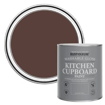 Image of Rust Oleum Red Kitchen Cupboard Paint in Gloss Finish Valentina 750ml