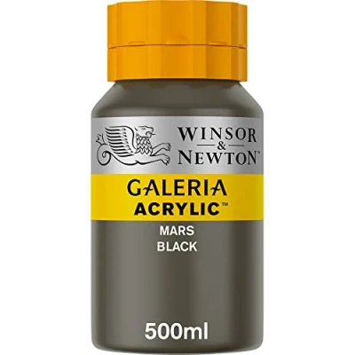 Image of Winsor &amp; Newton, Galeria Acrylic, Mars Black, 500ml