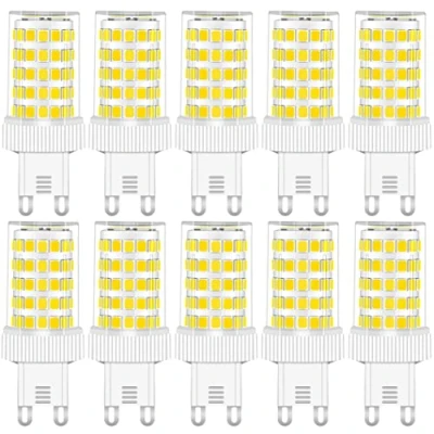 Image of RANBOO G9 LED Bulbs 10W, 80W Halogen Bulb Equivalent, 800 Lumen, Cool White 6000K, 360Beam Angle, AC 220 240V, Non Dimmable, Mini G9, No Flicker, 10 Pack