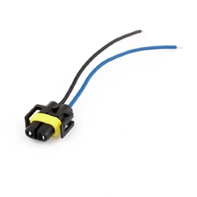 Image of sourcingmap DC 12V 2 Wires H1 Headlight Lamp Bulb Socket Wiring Harness Connector Plug Pigtail Adapter for Car