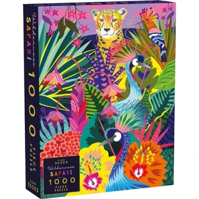 Image of Elena Essex Jigsaw Puzzles for Adults 1000 Wilderness Safari Puzzle Jigsaws Pieces Colourful Jungle Cheetah Cat Size 68x49cm