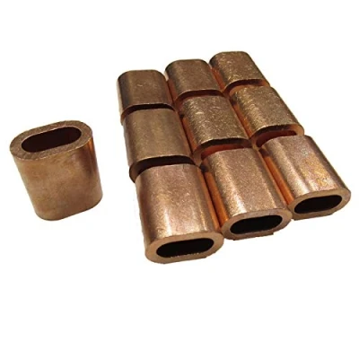 Image of Secure Fix Direct 1.5mm Oval Copper Ferrules Sleeves Stainless Rope X10