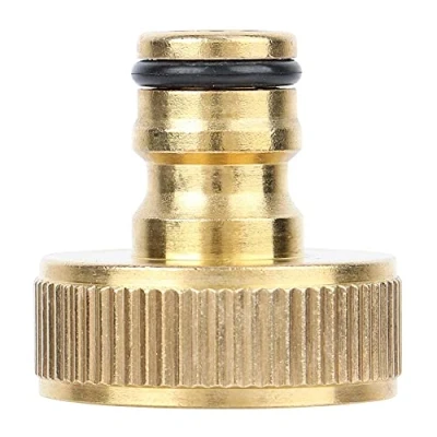 Image of SILULCM Hose Connector, Garden 1 inch Female Thread Quick Connect Solid Brass Connector Water Pipe Adapter for Home