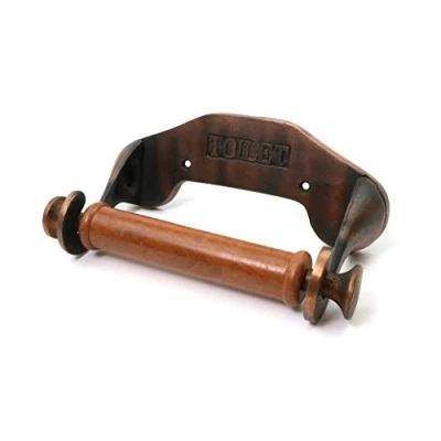 Image of Victorian Style Toilet Roll Holder Antique Cast Iron (Copper Effect)