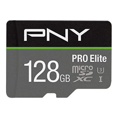Image of PNY Pro Elite microSDXC card 128GB Class 10 UHS I U3 100MB/s A1 V30