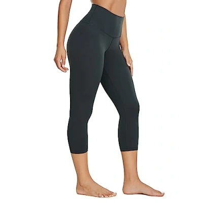 Image of CRZ Yoga Butterluxe 21&#039;&#039; High Waisted Capri Workout Leggings for Women Lounge Buttery Soft Pants Melanite 10