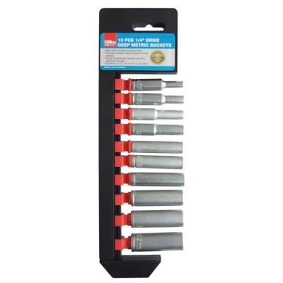 Image of Hilka 03021002 10pce 1/4 inch Pro Craft Deep Metric Socket Set