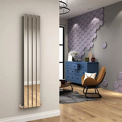 Image of ELEGANT 1600 x 300 mm Vertical Column Radiator Chrome Single Flat Panel