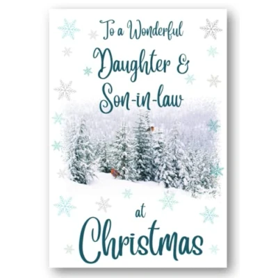 Image of Second Ave Daughter &amp; Son in Law Christmas Winter Scene Xmas Holiday Festive Greetings Card