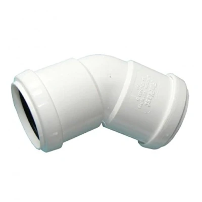 Image of FloPlast Push Fit Waste 135 (45) Bend 32mm White Home Standard