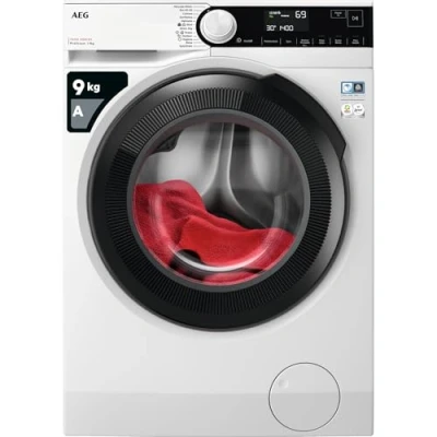 Image of AEG 7000 Series Washing Machine LFR73944B, ProSteam Freestanding using 96% less water, 9kg Load, 1400rpm Spin, Energy Class A, White