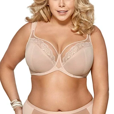 Image of Gorsenia Underwired Lace Maxi Non Padded Bra K441 Luisse, Beige,32F