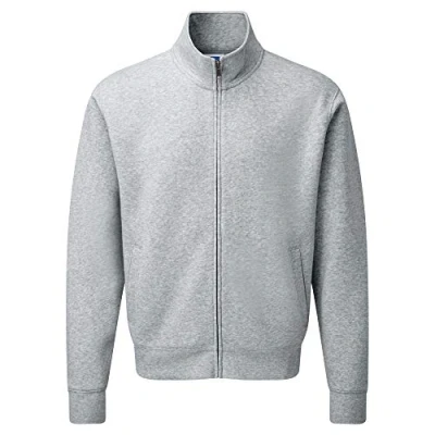 Image of Russell Athletic Mens Authentic Full Zip Jacket (Light Oxford) Multicolour Size Small