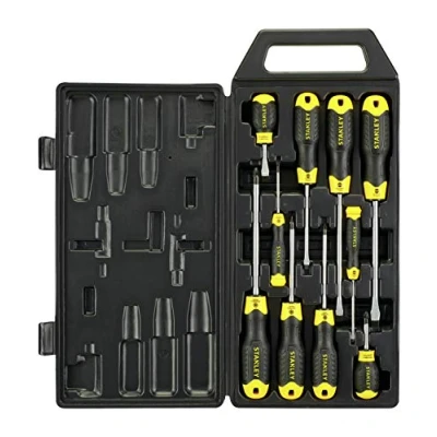 Image of STANLEY 10 Piece Cushion Grip Screwdriver Set, Flared/Pozi