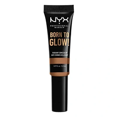 Image of NYX Professional Makeup Born to Glow Radiant Concealer, Iridescent Finish, Reduces Under Eye Circles, Highlight and Contour, Vegan Formula, Shade: Warm Honey