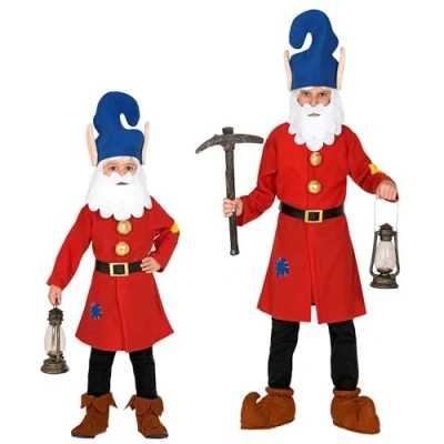 Image of Widmann 10635 Children&#039;s Gnome Costume, Unisex Kids, red, 116 (EU)