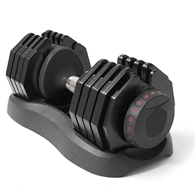 Image of Strongology Adjustable Smart Dumbbell 5kg to 40kg Single Home Fitness Training Weights Black