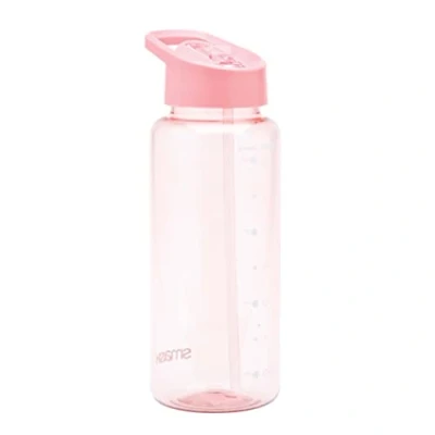 Image of Smash 1 Litre Drink Bottle with Water Timings, Pink