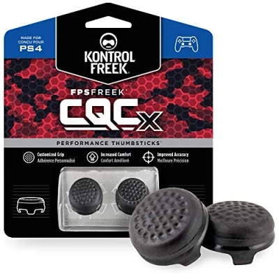 Image of KontrolFreek CQCX para PlayStation 4 (PS4) y 5 (PS5) Performance Thumbsticks Negro.