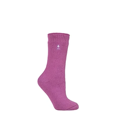Image of Women&#039;s 1 Pair SOCKSHOP Original Heat Holders 2.3 TOG Thermal Socks Muted Pink 4 8 Ladies