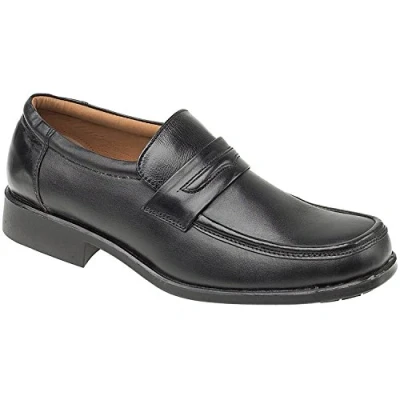 Image of Amblers Manchester Leather Loafer/Mens Shoes (7 UK) (Black)